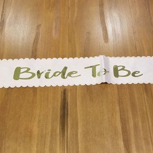 Bride To Be Pink and Gold Sash